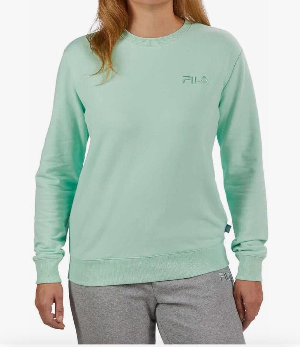 FILA Crewneck Sweatshirt Womens M Mint Green Pullover Lounge Athleisure
